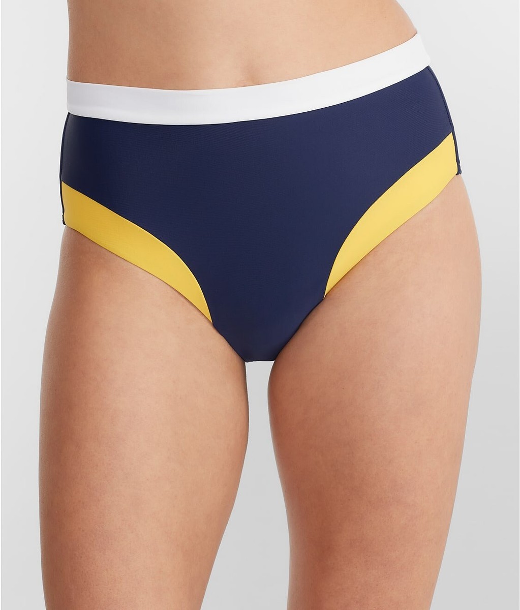 のの Pour Moi YELLOW/NAVY/ Palm Springs Tummy Control Swim Brief, US 6