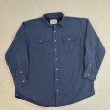 Wind River Adult Jacket 2xl Blue Cotton Lined Snap Boxy Comfy Outerwear Shacket