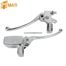 Universal Motorcycle 1" Handlebar Hydraulic Brake Master Cylinder & Clutch Lever