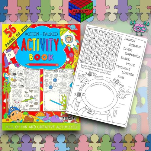 Kids Childrens Activity Book Puzzles Journey Travel Colouring Games - Picture 6 of 8