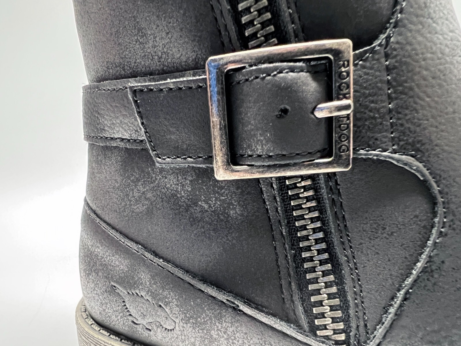 Womens Winter Black Biker Boot ROCKET DOG - Size UK 3 - New in Box - RRP = £80 image 4