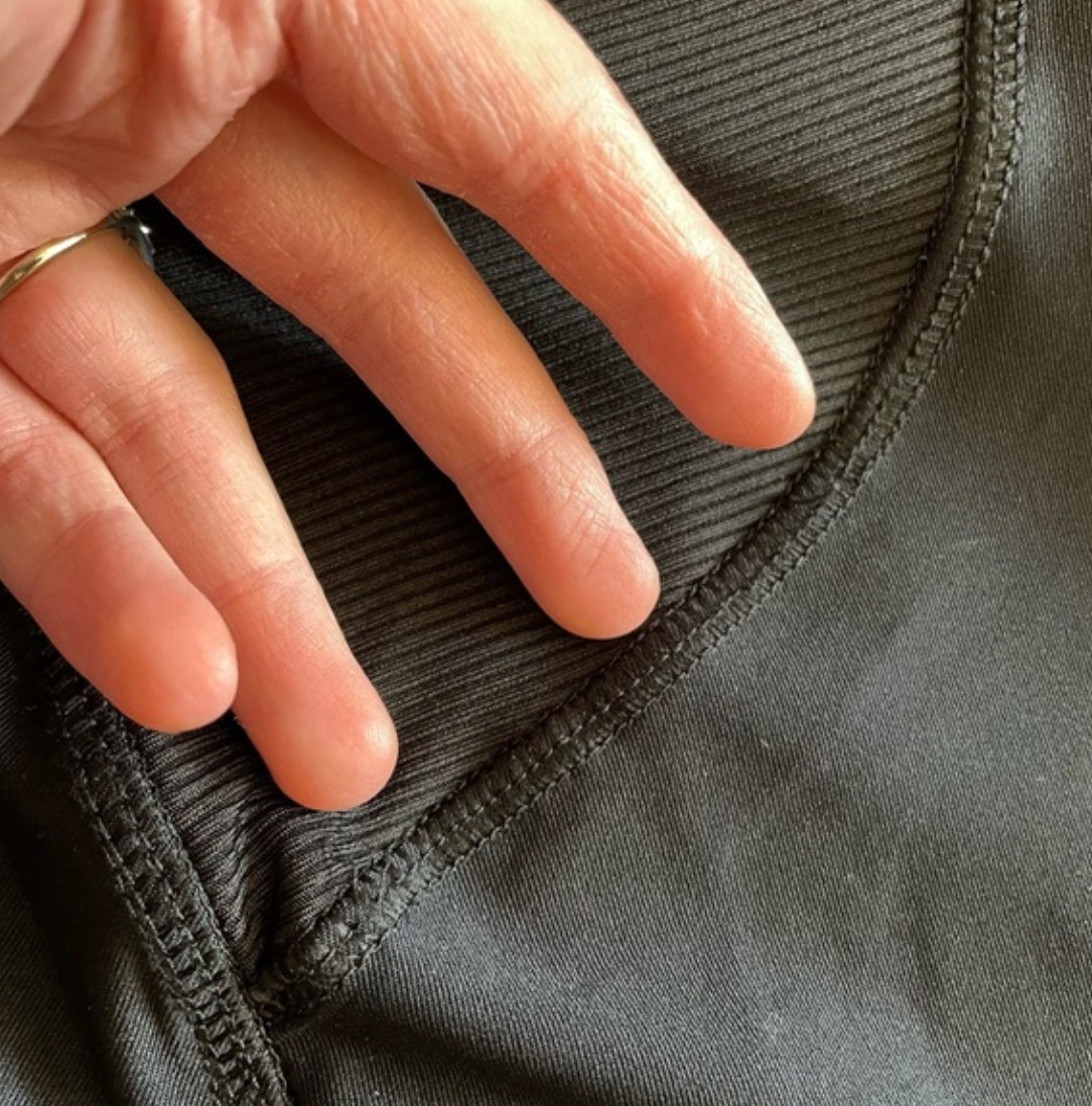 APANA Solid Black Full Zip Collared Thumbholes Ac… - image 16