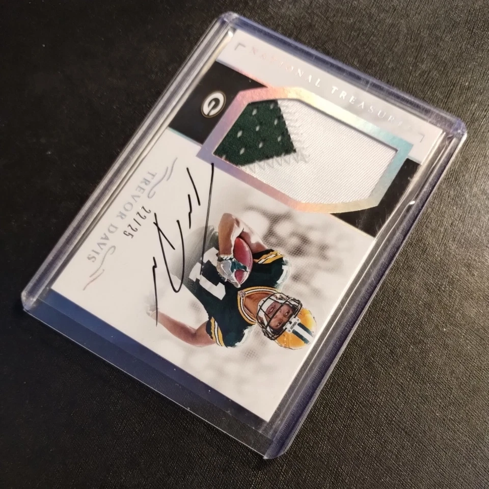 #22/25 Trevor Davis Rookie Patch Auto 2016 National Treasures Cal Packer Raiders - Image 2 of 4