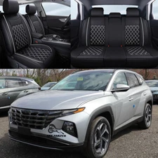 For Hyundai Tucson Diamond Leather Car Seats Covers Seat Full Set Cushion Pad