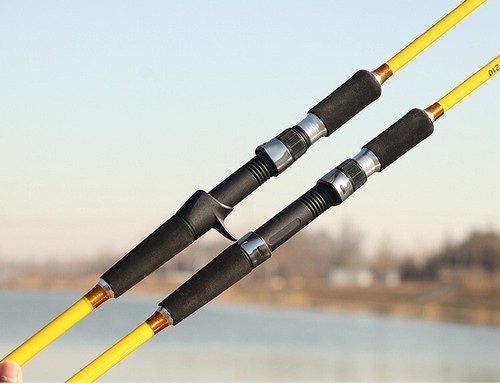 Boat Fishing Rod Spinning Casting Rod Carbon Fiber 2 Sections Fast Actions Pole - Picture 37 of 46