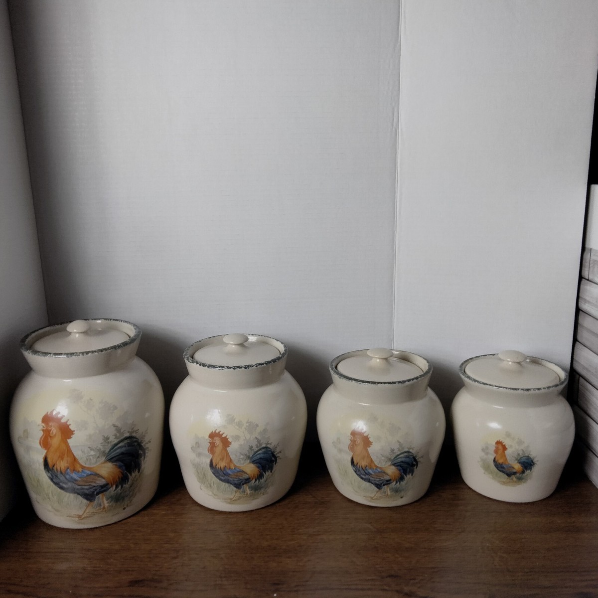 Home And Garden Party Rooster Canister set Vintage y2k complete