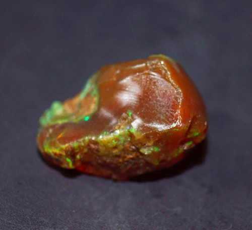 ET Certified 39.50 Natural Ethiopian Black Opal Welo Fire Rough Loose Gemstone - Picture 3 of 6