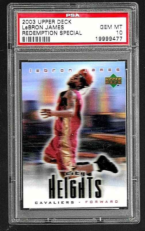 2003 UPPER DECK BASKETBALL CARD LEBRON JAMES RC PSA 10 REDEMPTION SPECIAL NBA