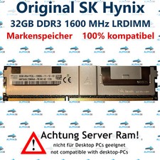 32 GB LRDIMM ECC DDR3-1600 HP HPE ProLiant ML350p SL270s Gen8 G8 Server RAM