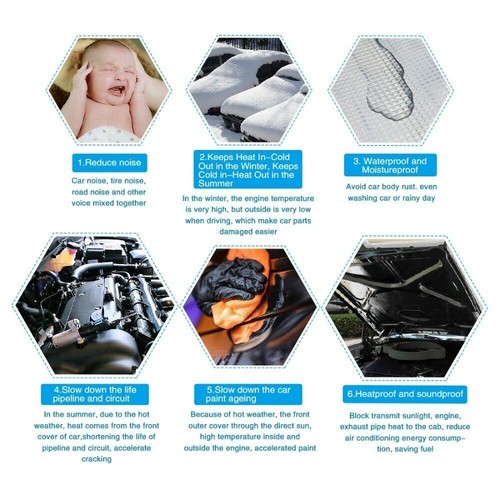 Sound Deadener Heat Proof Insulation Noise Proofing Foam Car Auto Shield\10mm - Picture 4 of 39