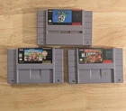 SNES 3 Games Lot - Super Mario Kart, Super Mario World, Donkey Kong Country