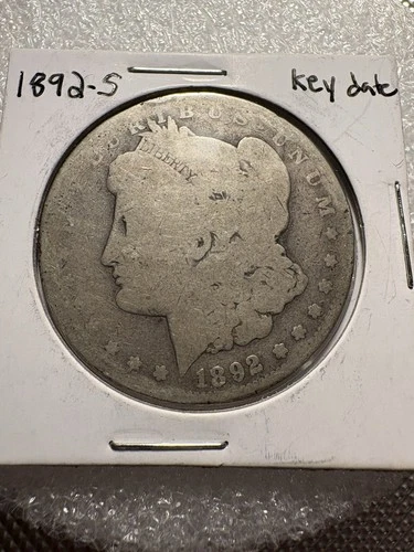 1892 Morgan Dollar San Francisco $1 Silver Business Strike Circulated Coin