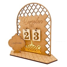 Ramadan Advent Calendar Eid Mubarak Wooden Countdown Calendars C-Style