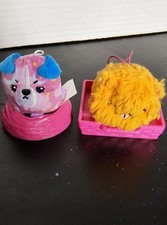 Pikmi Pop Surprise 2 Mini Plush Pink Dog And Brown Furry Dog With Added Beds