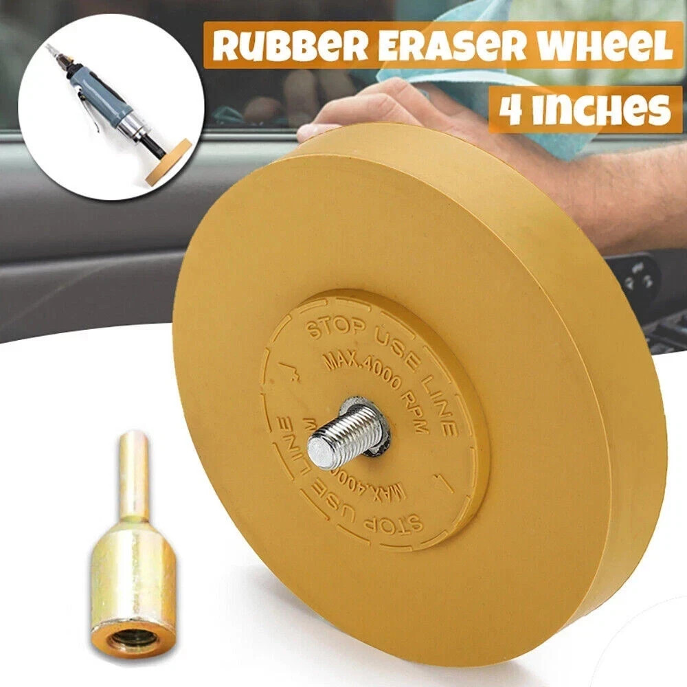 4'' Car Decal Remover For 3M Glue Rubber Eraser Wheel Remove Adhesive Sticker T1