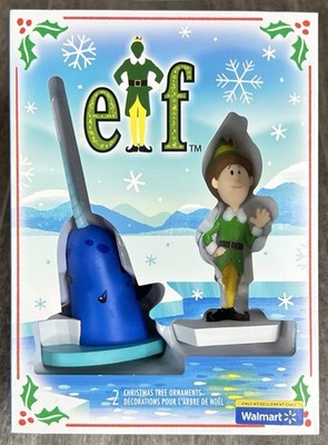 HALLMARK CHRISTMAS ORNAMENTS - Buddy The Elf & Mr. Narwhal Tree Ornament Set
