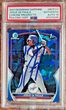 2023 Bowman Chrome 1st Josue De Paula Signed Sapphire Autograph PSA DNA Auto 10