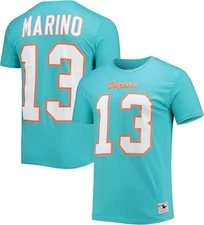NFL Miami Dolphins Dan Marino #13 Mitchell & Ness Men's Cotton T-Shirt M&N NEW!