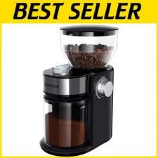 Fully Automatic Burr Mill Coffee Grinder for Consistent Flavor - 16 Settings