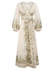 Zimmermann Brand New Wanderlust Wrap Midi Dress Size 0