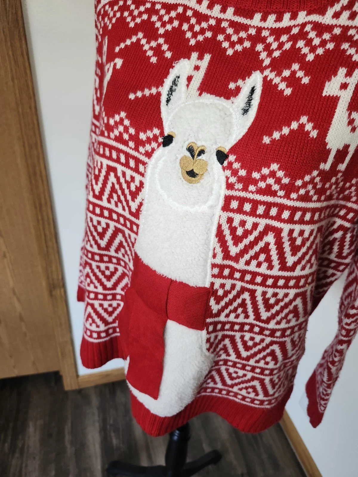 It's Our Time Christmas Llama Crew Neck Sweater