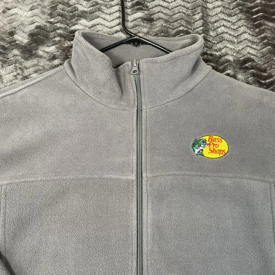 Bass Pro Shops Full Zip Gray Fleece Jacket, Mens size XL…#10 - Image 3 of 4