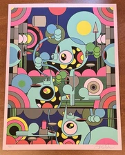 Dalek Art Print Space Monkey Night Time Poster S/# 15 by James Marshall