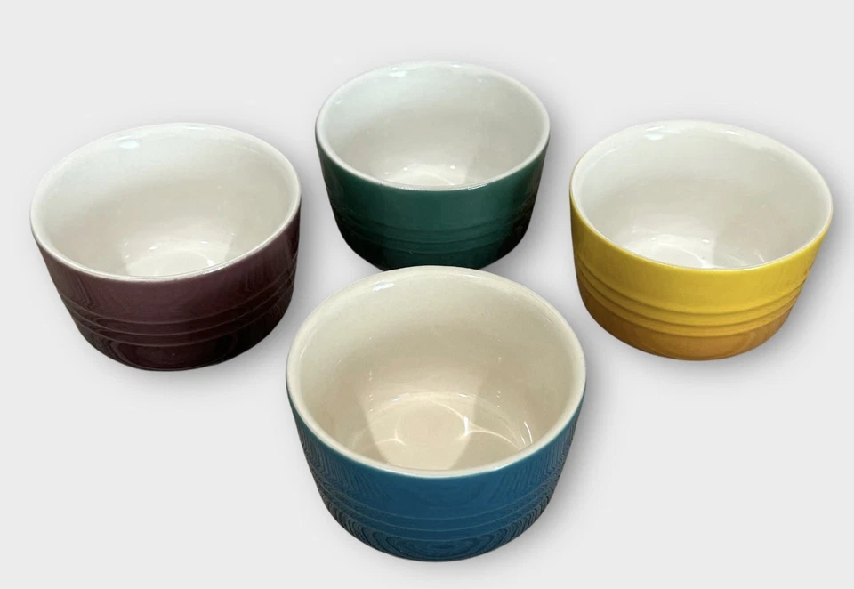 Juego de 4 mini ramekins de gres colección Le Creuset Botanique nuevos en caja Foto 4 de 4