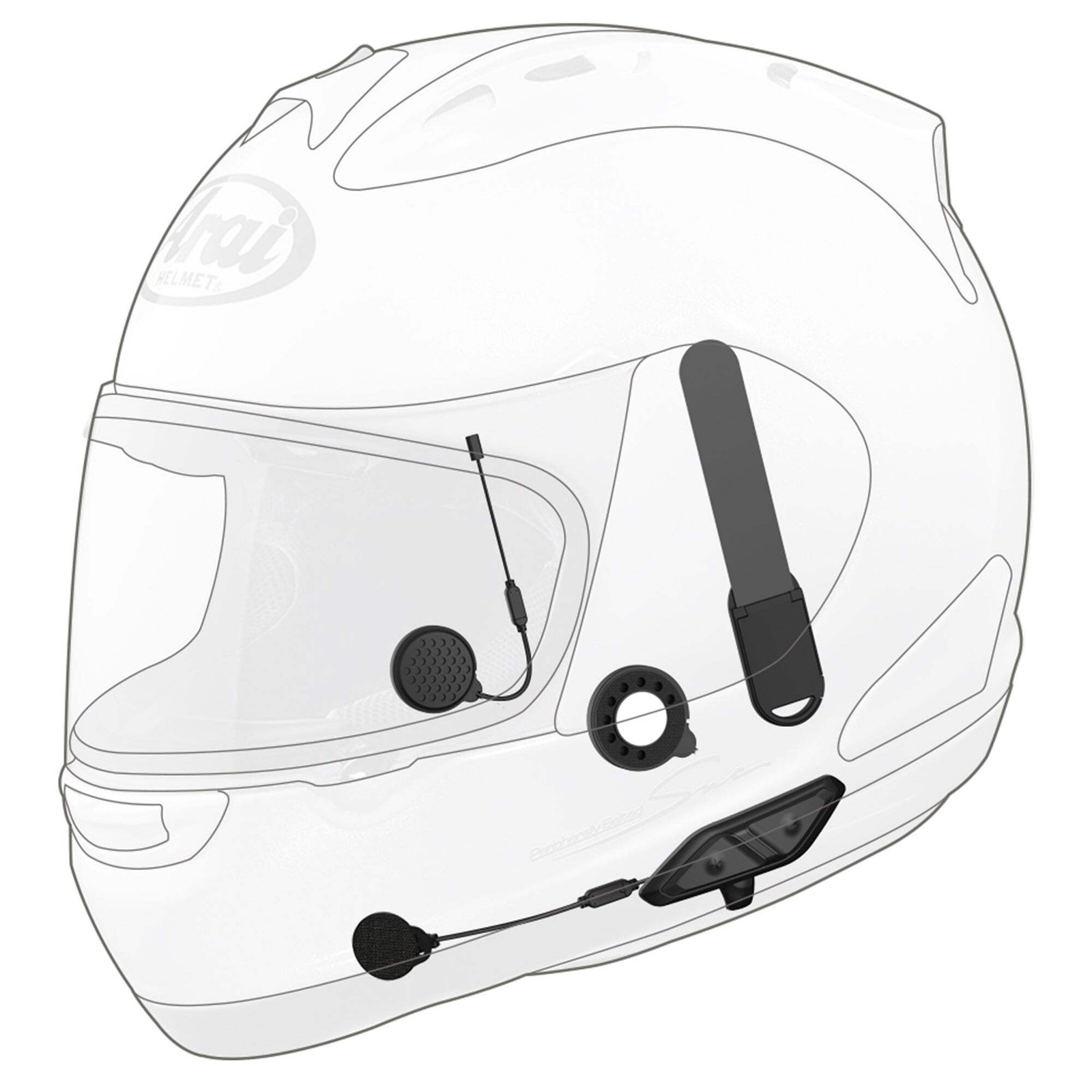 Sena 10U-AR Motorcycle Bluetooth Intercom System For Arai Fu
