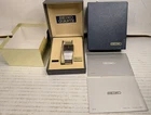Vintage SEIKO Quartz Wristwatch -New Battery- Runs- Keeps Time Boxed & Booklets