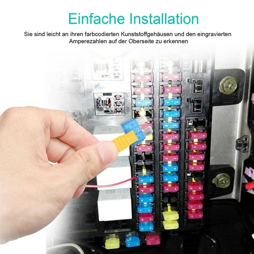 400 Stück KFZ Sicherungen Set 2-40A Auto Flachsicherungen 11/19mm Sortiment - Bild 5 von 7