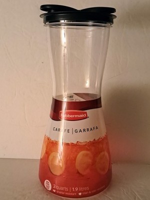 Rubbermaid Carafe w/ Ergonomic Design and Extra Secure Lid Seal, 2 Qt. Capacity