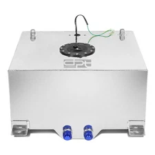 20 GALLON LIGHTWEIGHT POLISHED ALUMINUM RACE DRIFT FUEL CELL TANK+LEVEL SENDER
