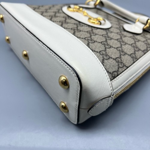 Gucci Horsebit 1955 Shell Handbag w/strap GG Supreme Canvas Gold HW[Duties Paid] - Picture 17 of 24