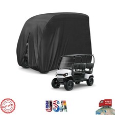 All-Weather 420D Polyester Golf Cart Cover for EZGO, Club Car, Yamaha - 66  H