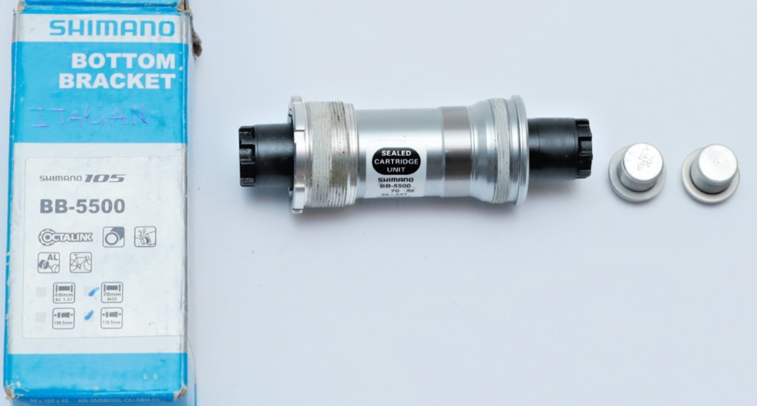Boîtier Shimano 105 BB-5500 filetage italien 36X24T pour axe cannelé Octalink de vélo