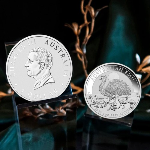 Australia 1 $2025 EMU Pattern 1 Oz Silver 9999 Perth Mint BU - Picture 8 of 9