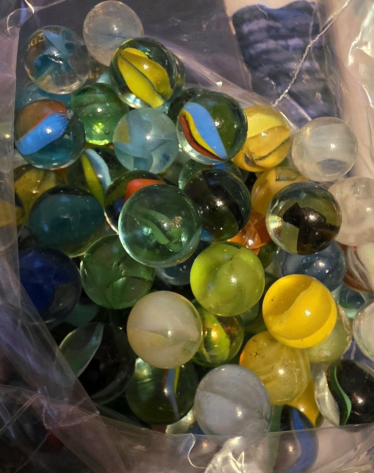 Vintage Glass Marbles | Lot of 15 | Mixed Colors| Swirl | Shooter ...