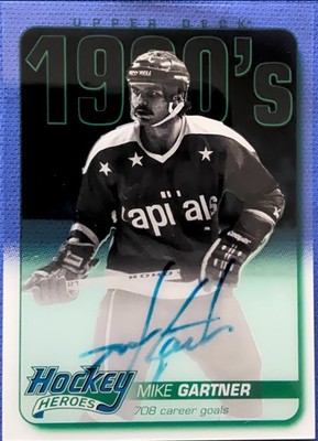 2018-19 Upper Deck Clear Cut Mike Gartner Hockey Heroes Auto