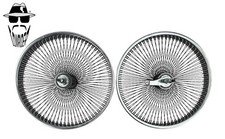 Original Lowrider 20" Bicycle 144-Spoke DAYTON FLAT TWISTED Chrome/Black Wheel.
