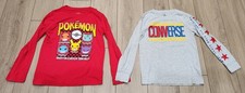 Pok mon Converse All Star Longsleeve Graphic Tee Shirts Kids Size Small 8/10
