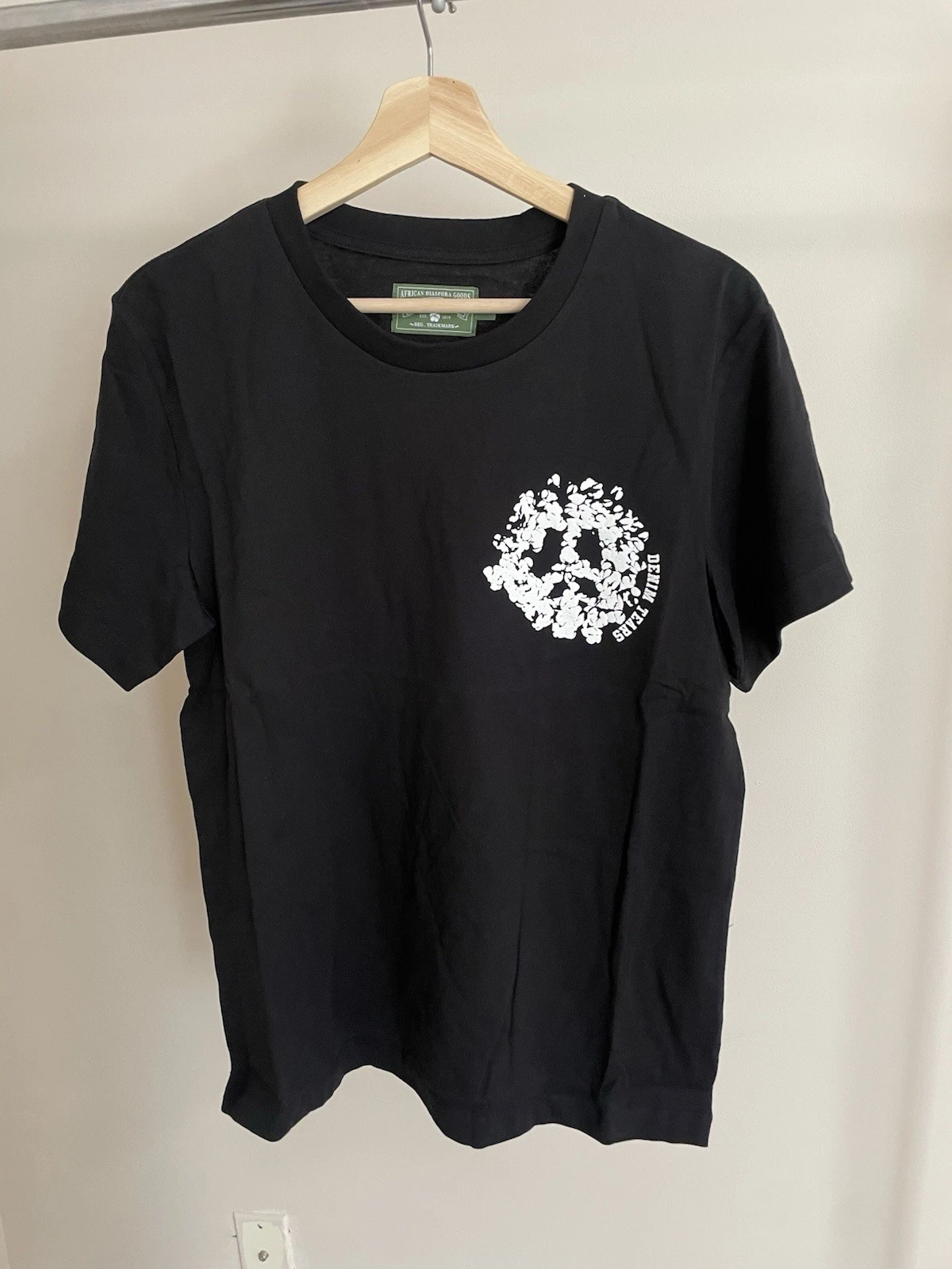 DENIM TEARS TEE BLACK size L