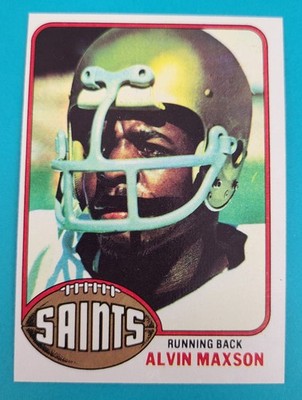 1976 Topps RC #83 Alvin Maxson New Orleans Saints FOOTBALL Card 3C