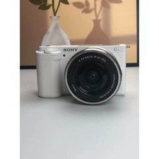 90 New Sony Alpha ZV-E10 4K Mirrorless Camera with 16-50mm Lens White Tested