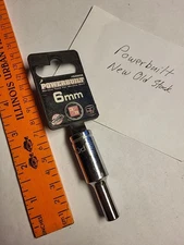Powerbuilt 3/8 inch Drive Deep Socket - 6mm - 12pt - CR-V NOS #940056