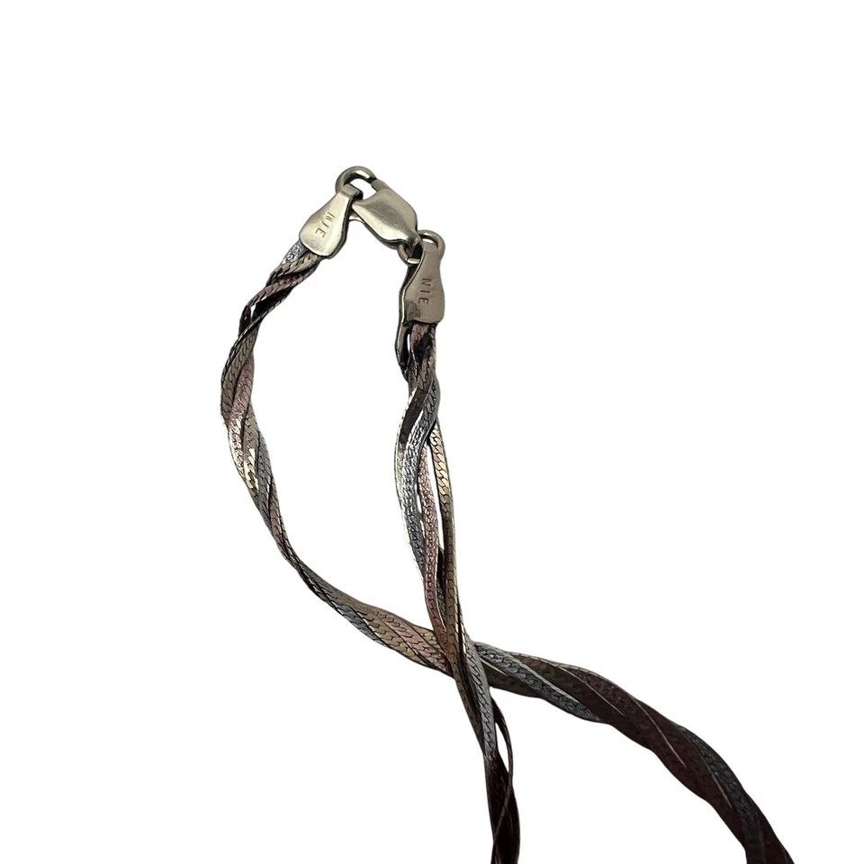 Vintage 14k Gold Bracelet Twist Chain Italy 2.9 grams Lobster Clasp 7 1/8" Long - Image 4 of 4