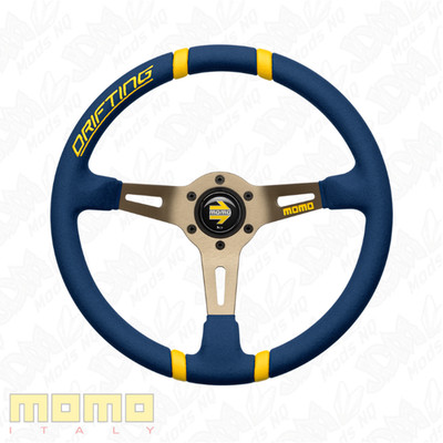 MOMO Drifting Microfiber Blue 350mm Steering Wheel VDRIFT35MCBLR