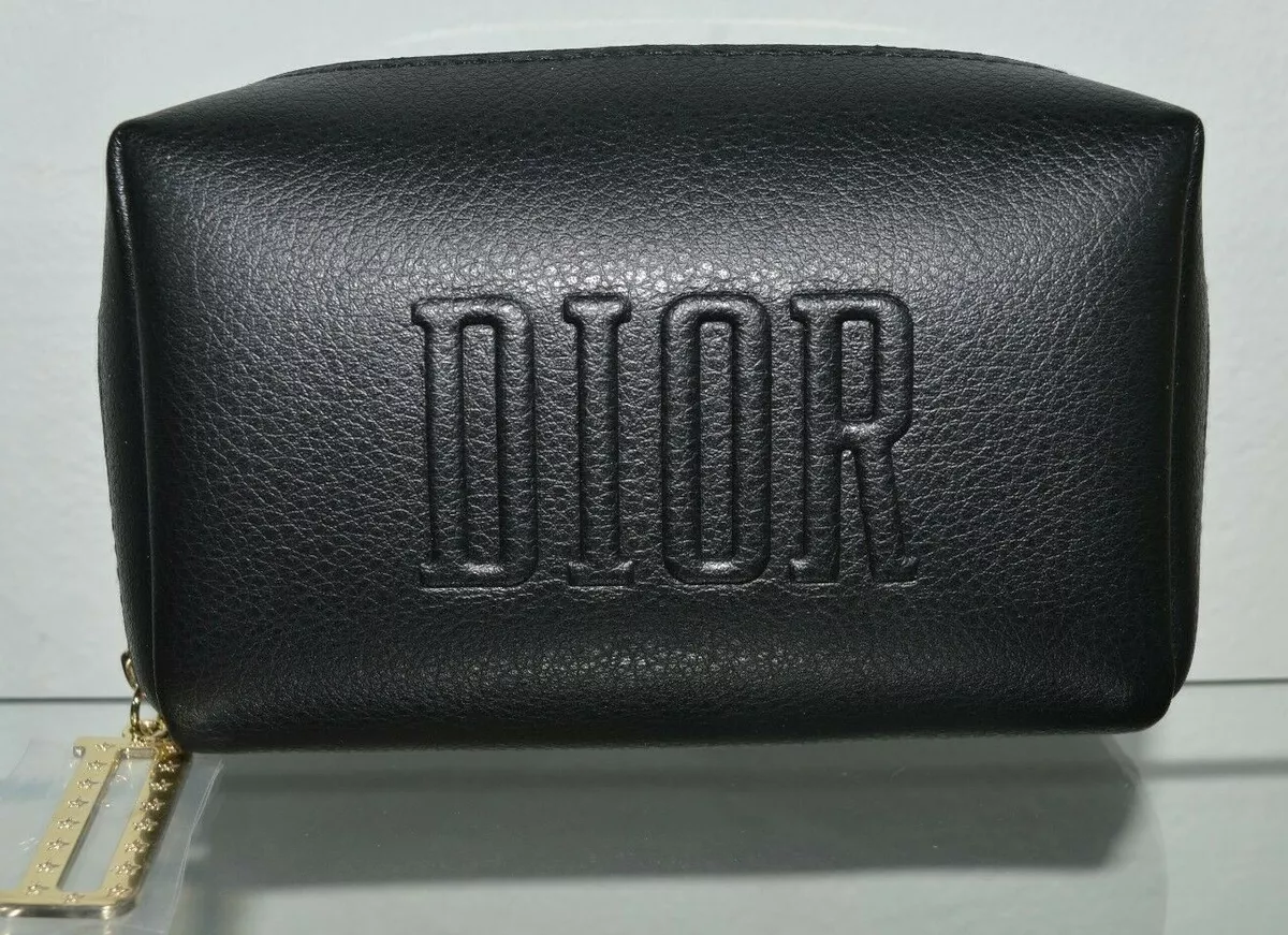 CHRISTIAN DIOR POCHETTE POUCH CLUTCH BORSETTA TROUSSE BEAUTY NERO PELLE RARIT