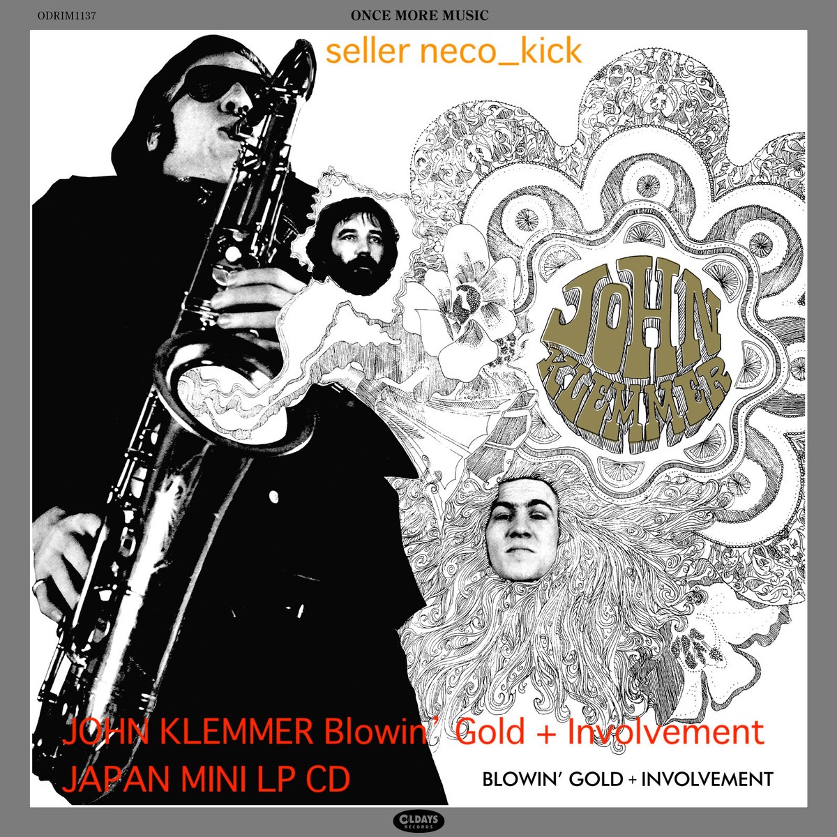 John Klemmer Blowin' Gold レコード 11B JOHN KLEMMER Blowin' Gold + Involvement JAPAN MINI LP CD
