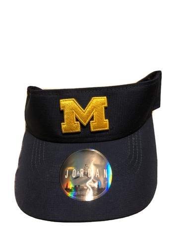 Brand Jordan Michigan Wolverines Navy Sideline Vapor Performance Visor
